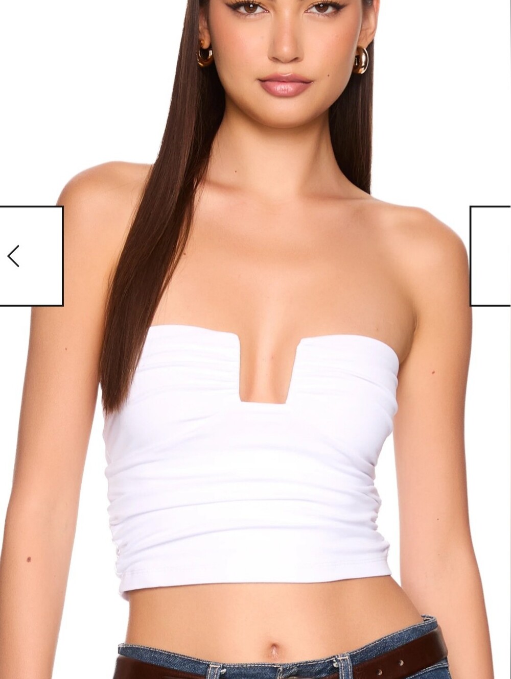 Susana Monaco Wire Gathered Tube Top Medium